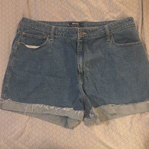 Hollister Medium Blue Denim Rolled Hem Shorts